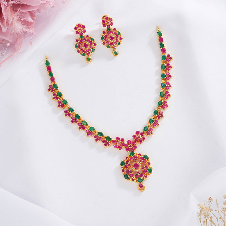 Amazing Pakshi Short Necklace Set
