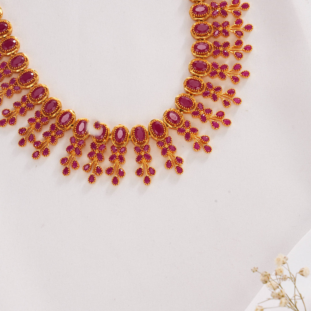 Grandeur Pakshi Short Necklace Set