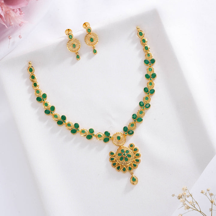Charming Pakshi Short Necklace Set