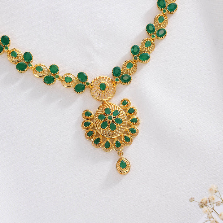 Charming Pakshi Short Necklace Set