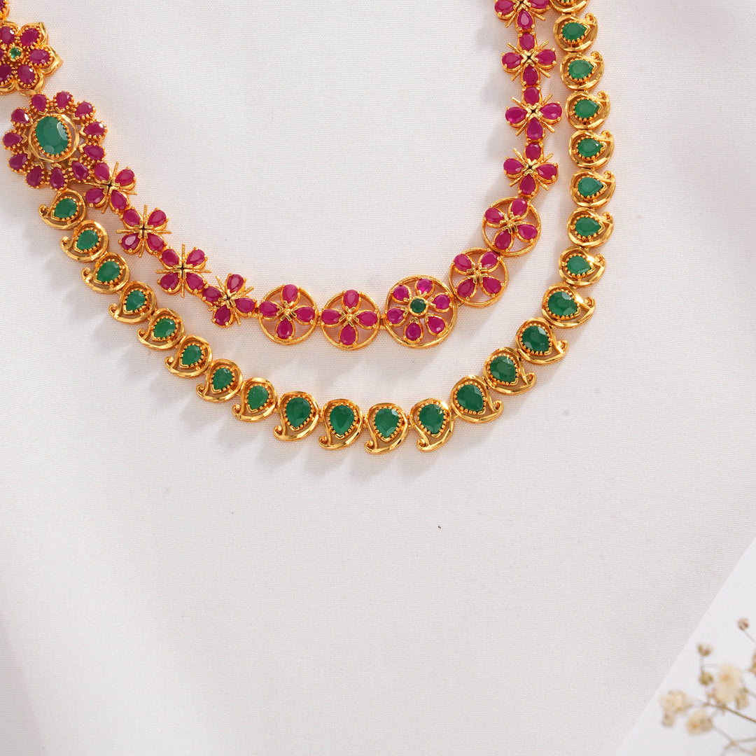 Admirable Pakshi Short Necklace Set