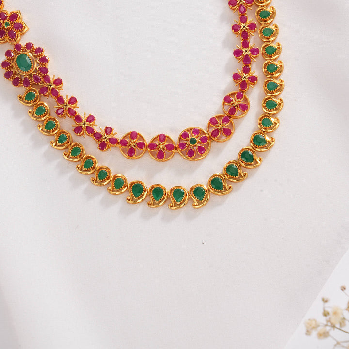 Admirable Pakshi Short Necklace Set