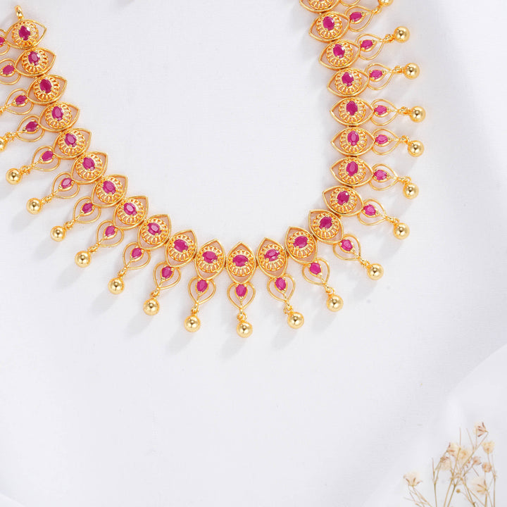 Elegant Pakshi Short Necklace Set