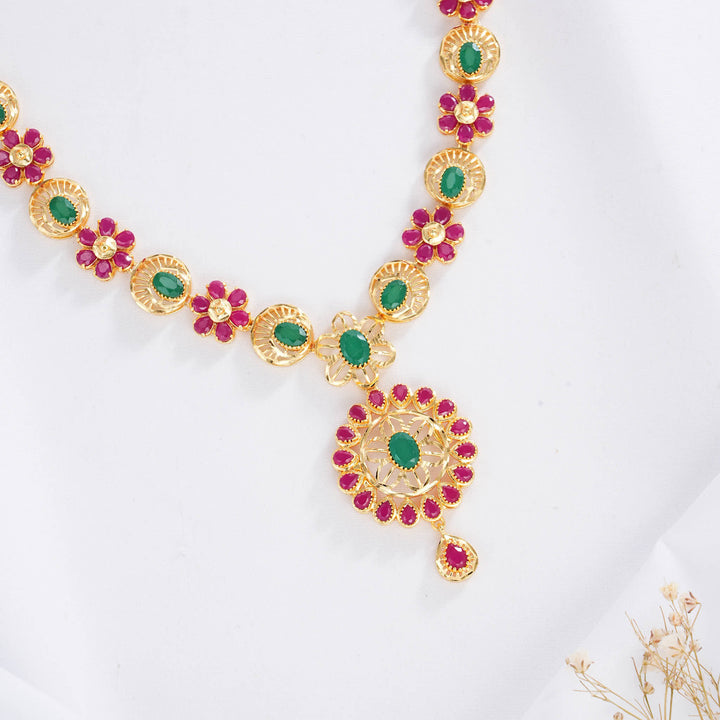 Adorable Pakshi Short Necklace Set