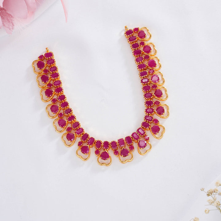 Heart Design Pachi Short Necklace