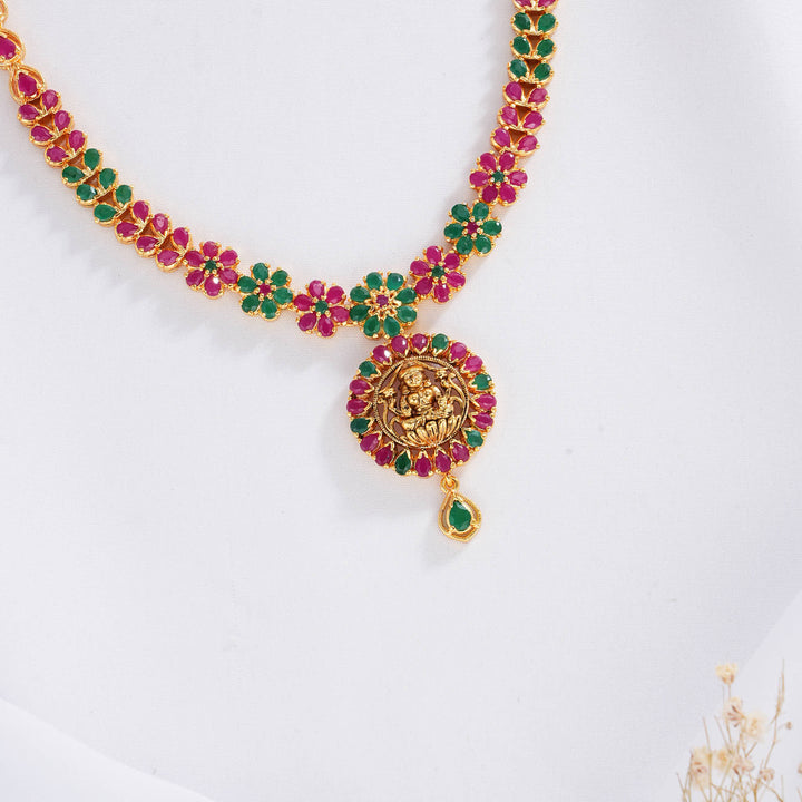 Lakshmi Pakshi Short Necklace Set