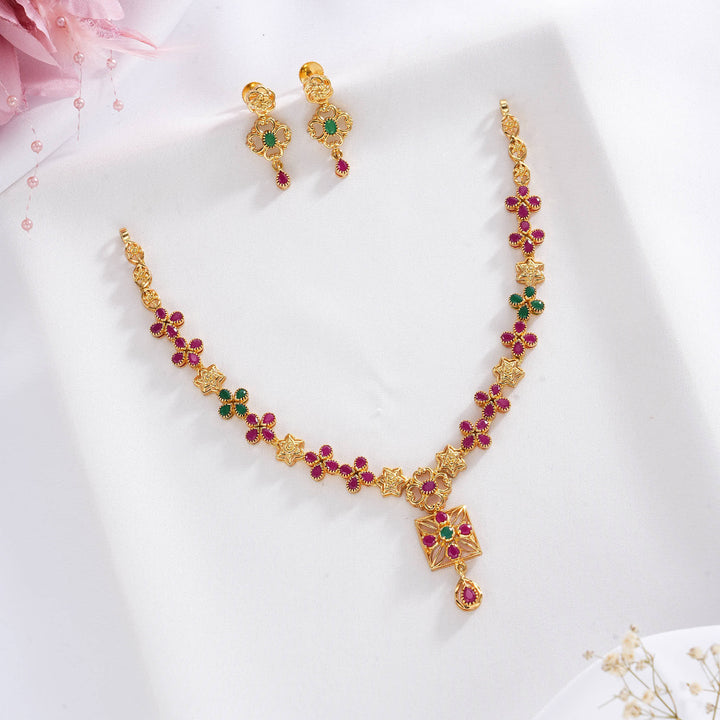 Ashikha Pakshi Short Necklace Set