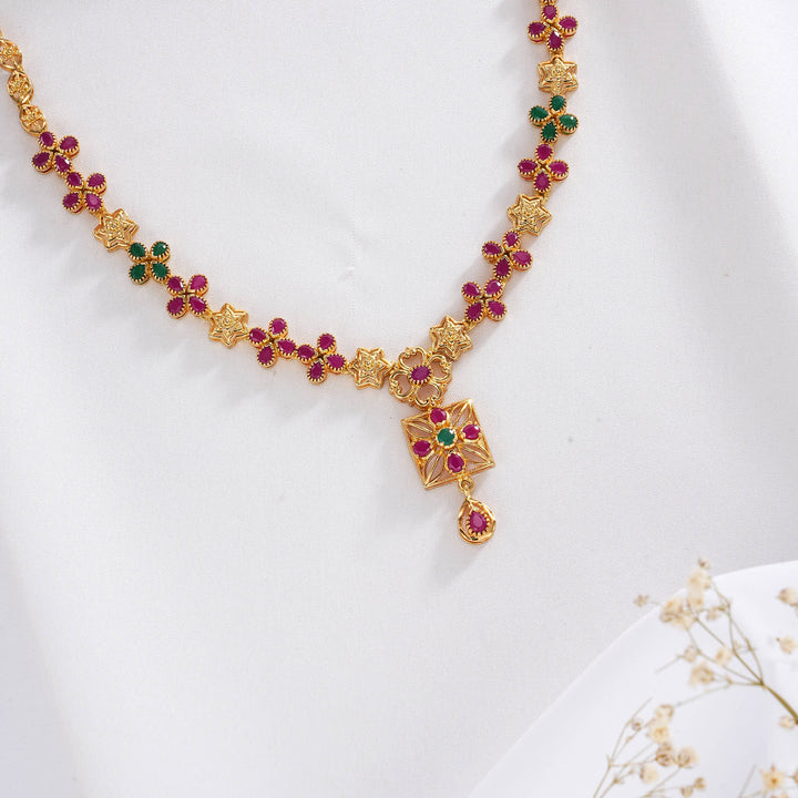 Ashikha Pakshi Short Necklace Set