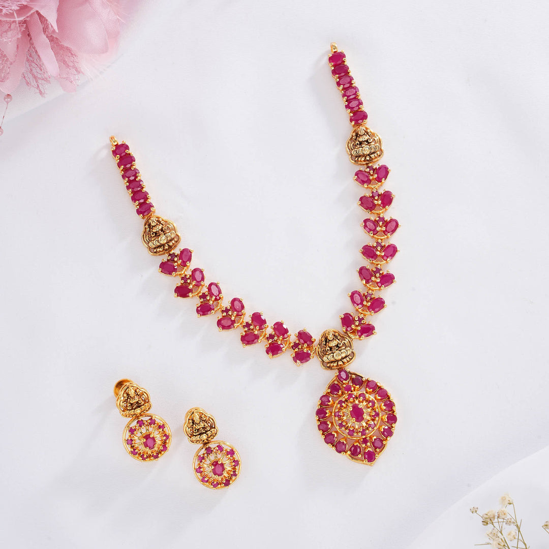 Shinning Pakshi Short Necklace Set