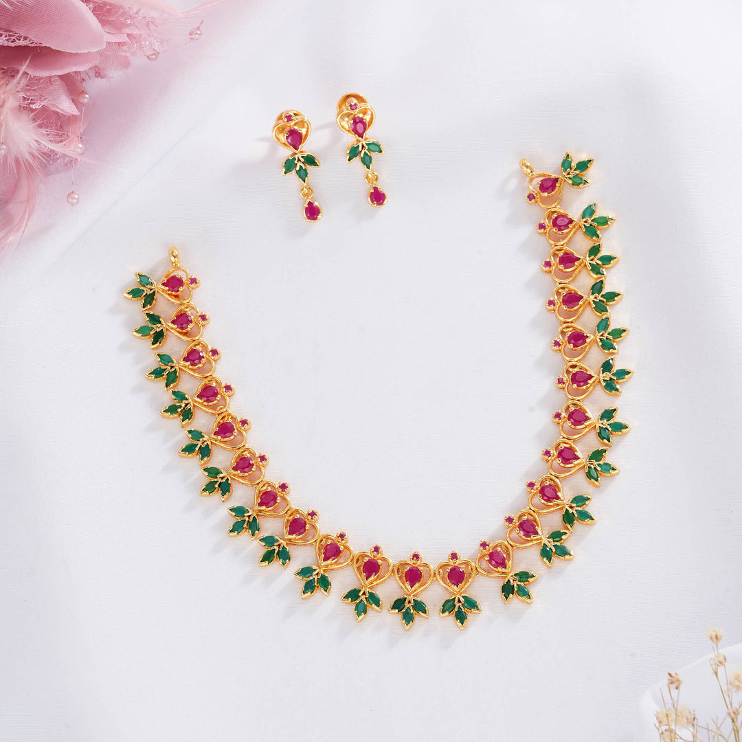 Vinitha Pakshi Short Necklace Set