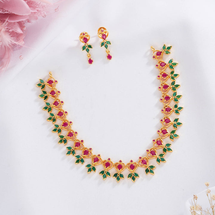 Vinitha Pakshi Short Necklace Set