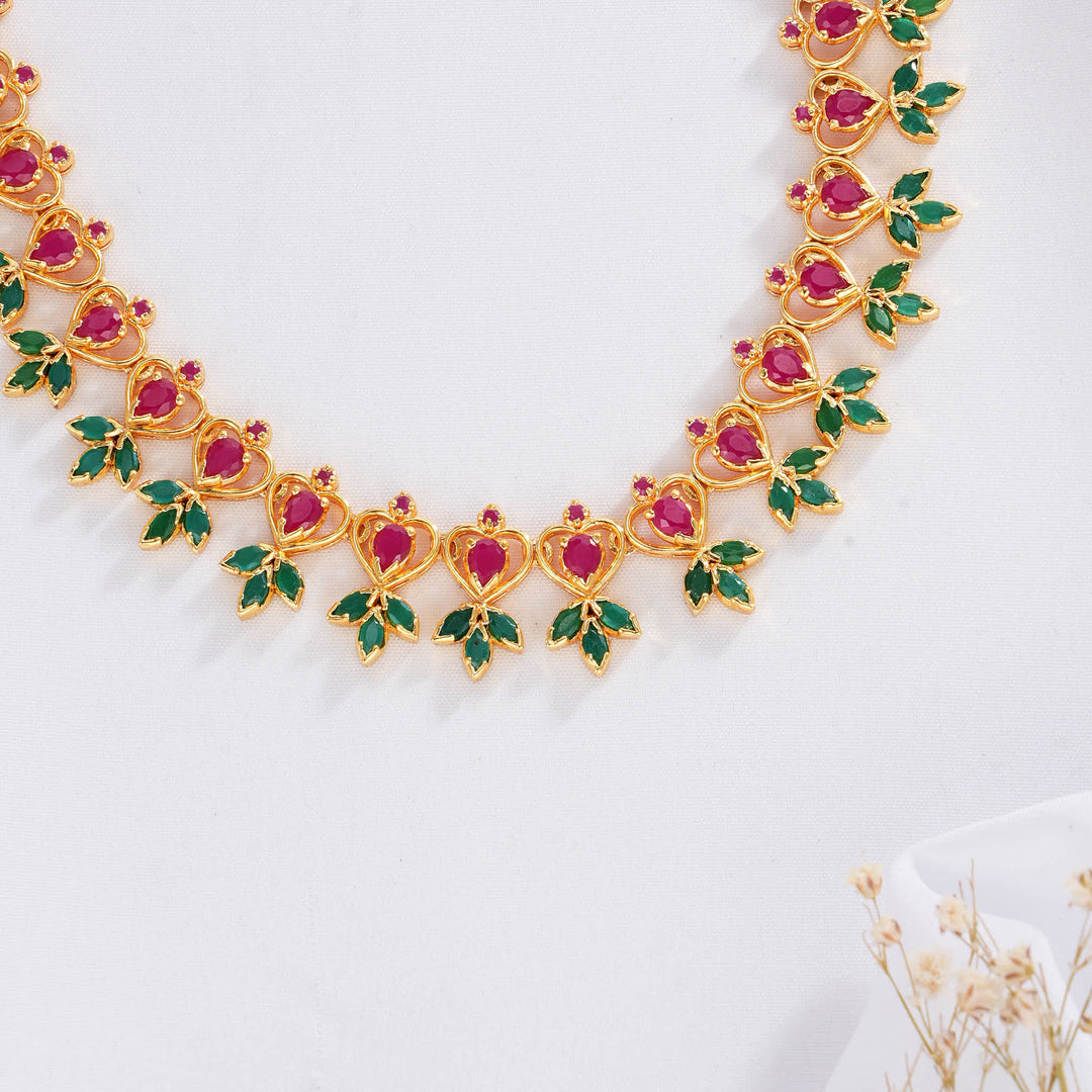 Vinitha Pakshi Short Necklace Set