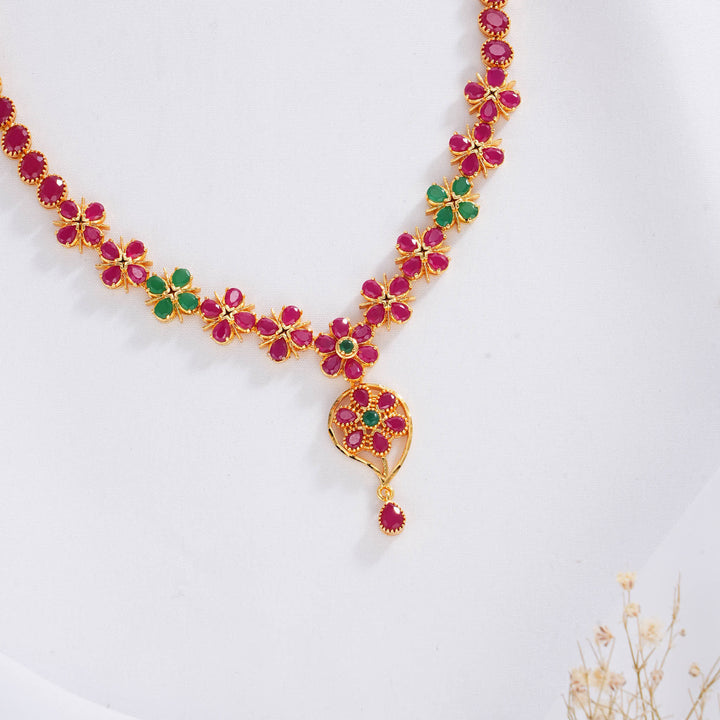 Dhivinkaa Pakshi Short Necklace Set