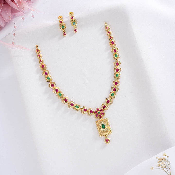 Sheritha Pakshi Short Necklace Set