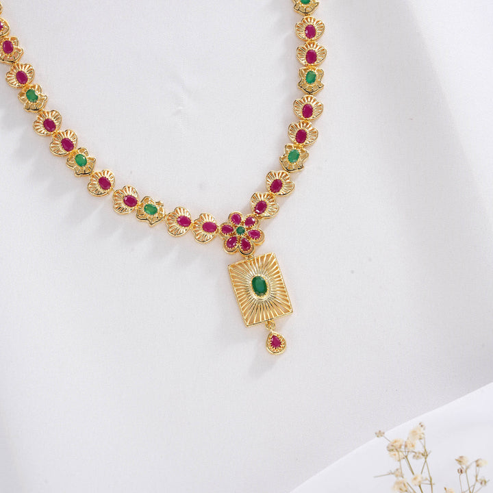 Sheritha Pakshi Short Necklace Set