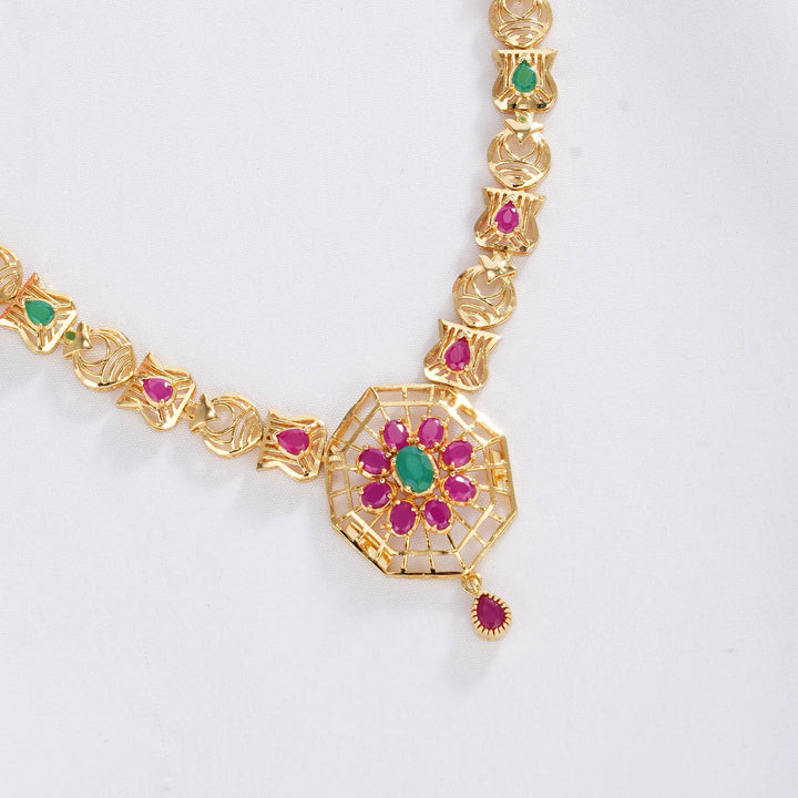 Hanitha Pakshi Short Necklace Set