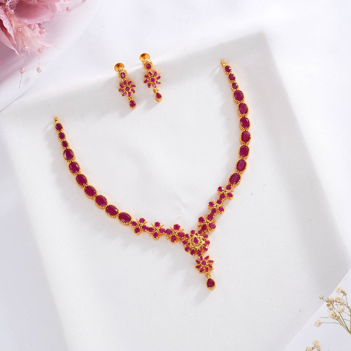 Shine Charming Pakshi Short Necklace Set