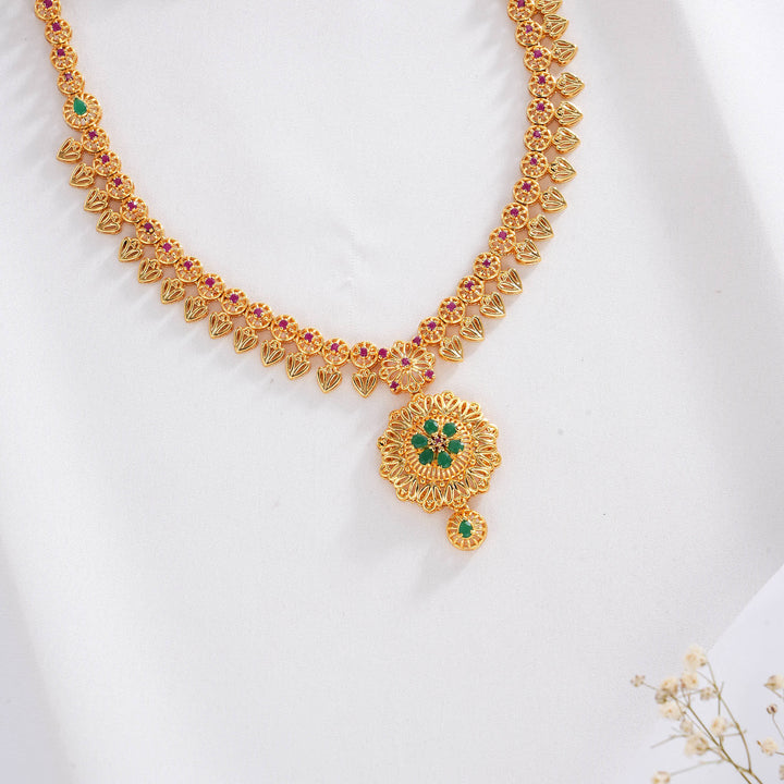 Charming Pakshi Short Necklace Set