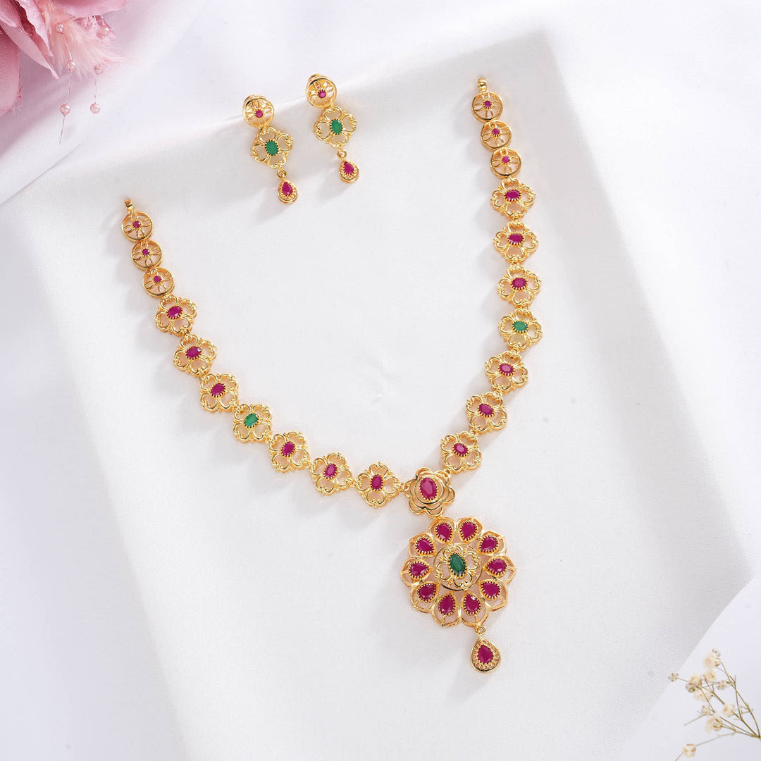 Lashitha Pakshi Short Necklace Set