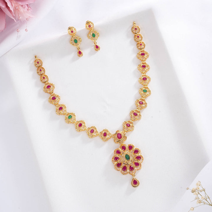 Lashitha Pakshi Short Necklace Set