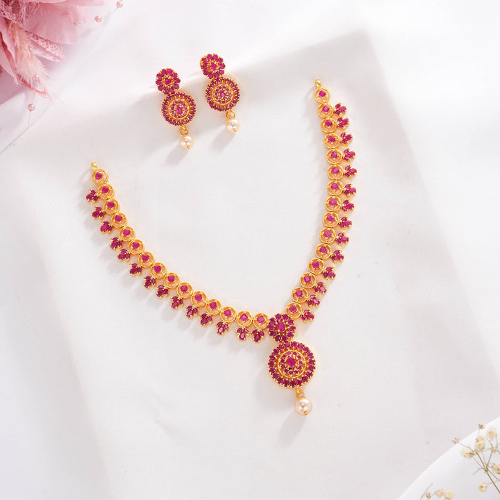 Shakshi Pakshi Short Necklace Set