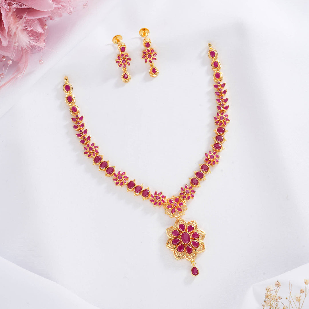 Harikha Pakshi Short Necklace Set