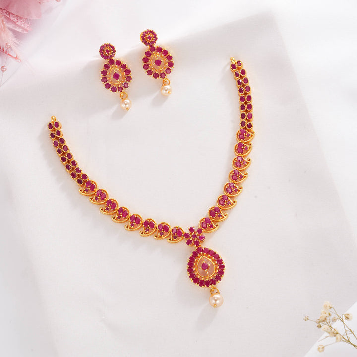 Ashikha Pakshi Short Necklace Set