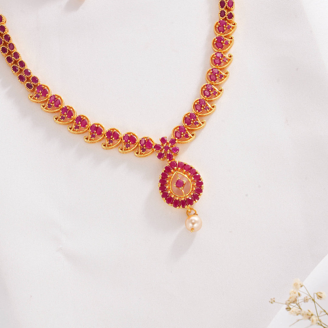 Ashikha Pakshi Short Necklace Set