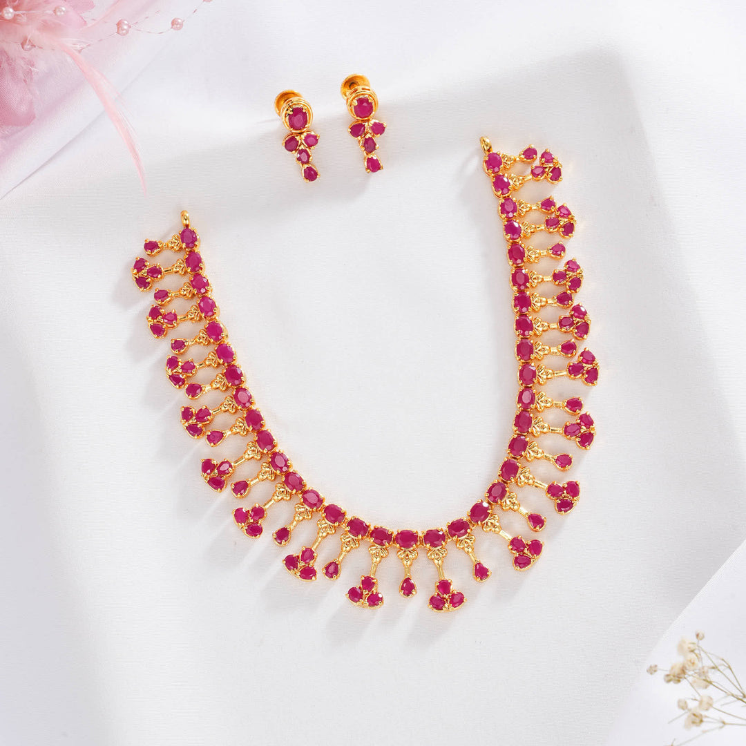 Luxurious Pakshi Short Necklace Set