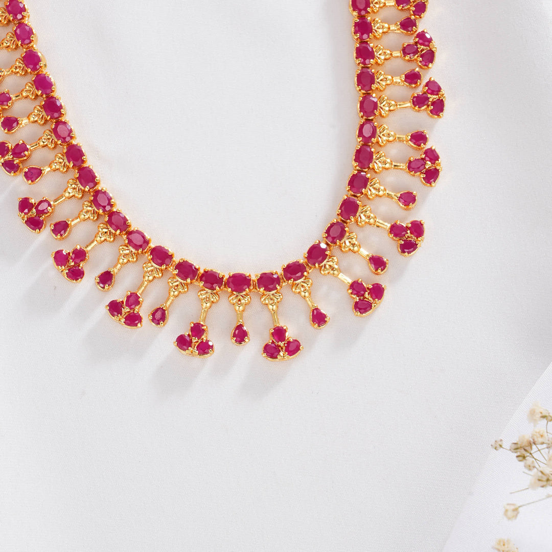 Luxurious Pakshi Short Necklace Set