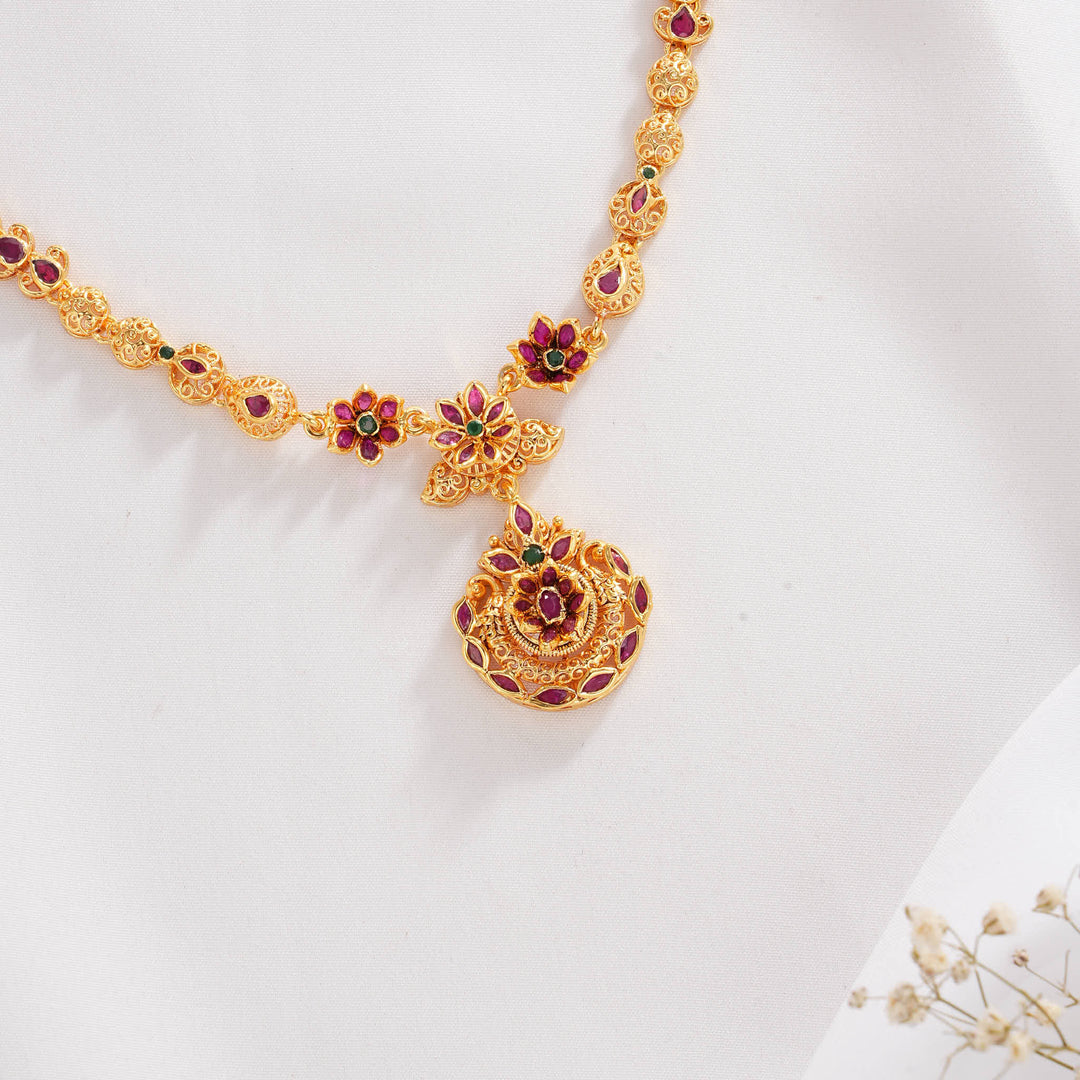 Dhishikha Pakshi Short Necklace Set