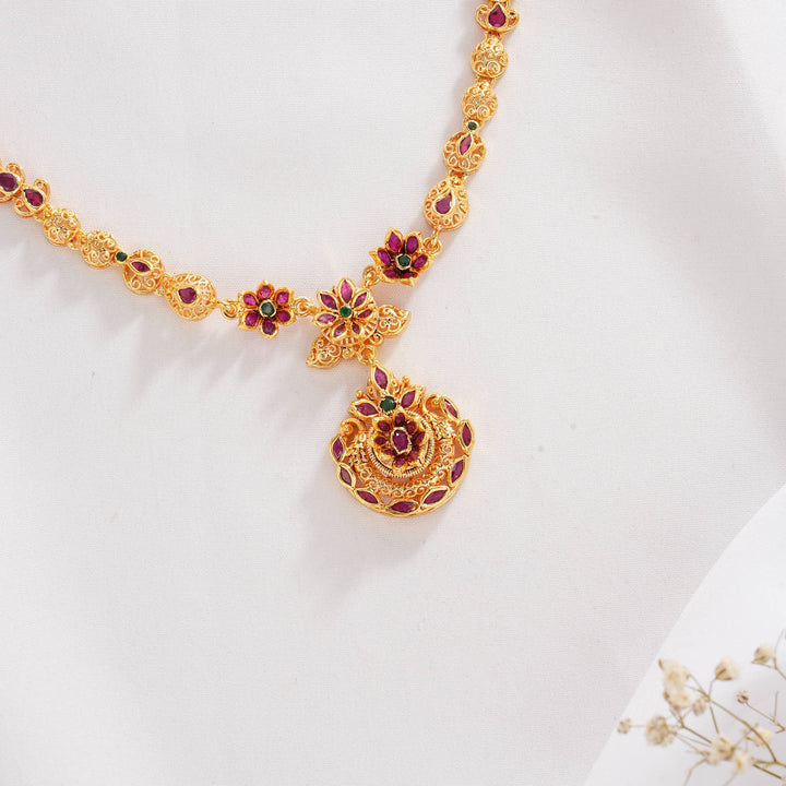Dhishikha Pakshi Short Necklace Set