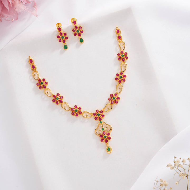 Ahanikha Pakshi Short Necklace Set