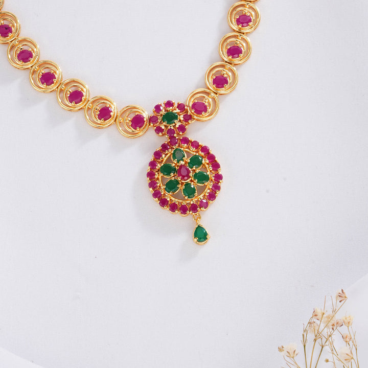 Vanitha Pakshi Short Necklace Set