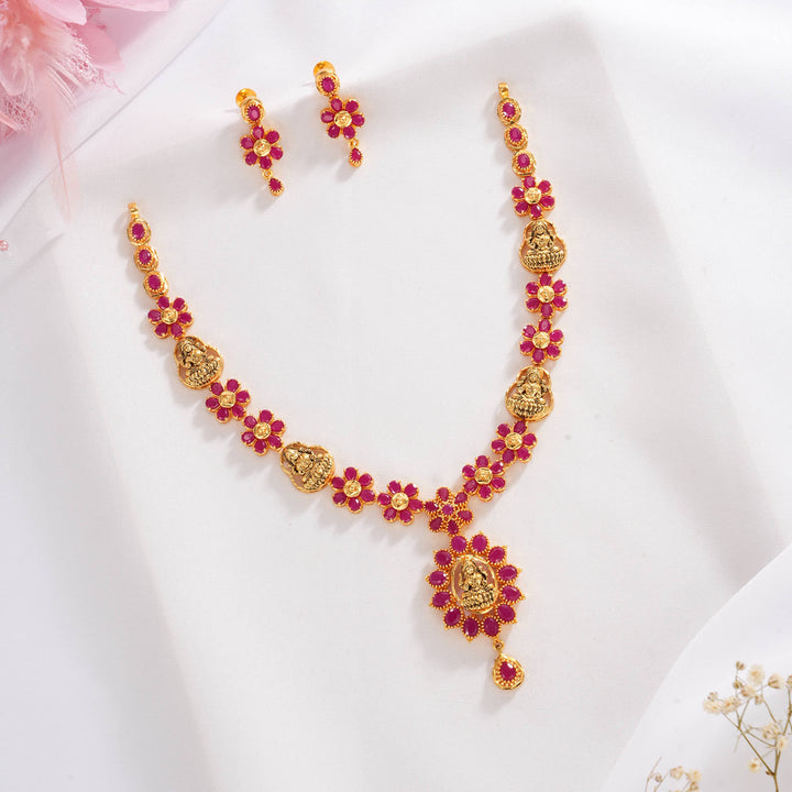 Charming Pakshi Short Necklace Set
