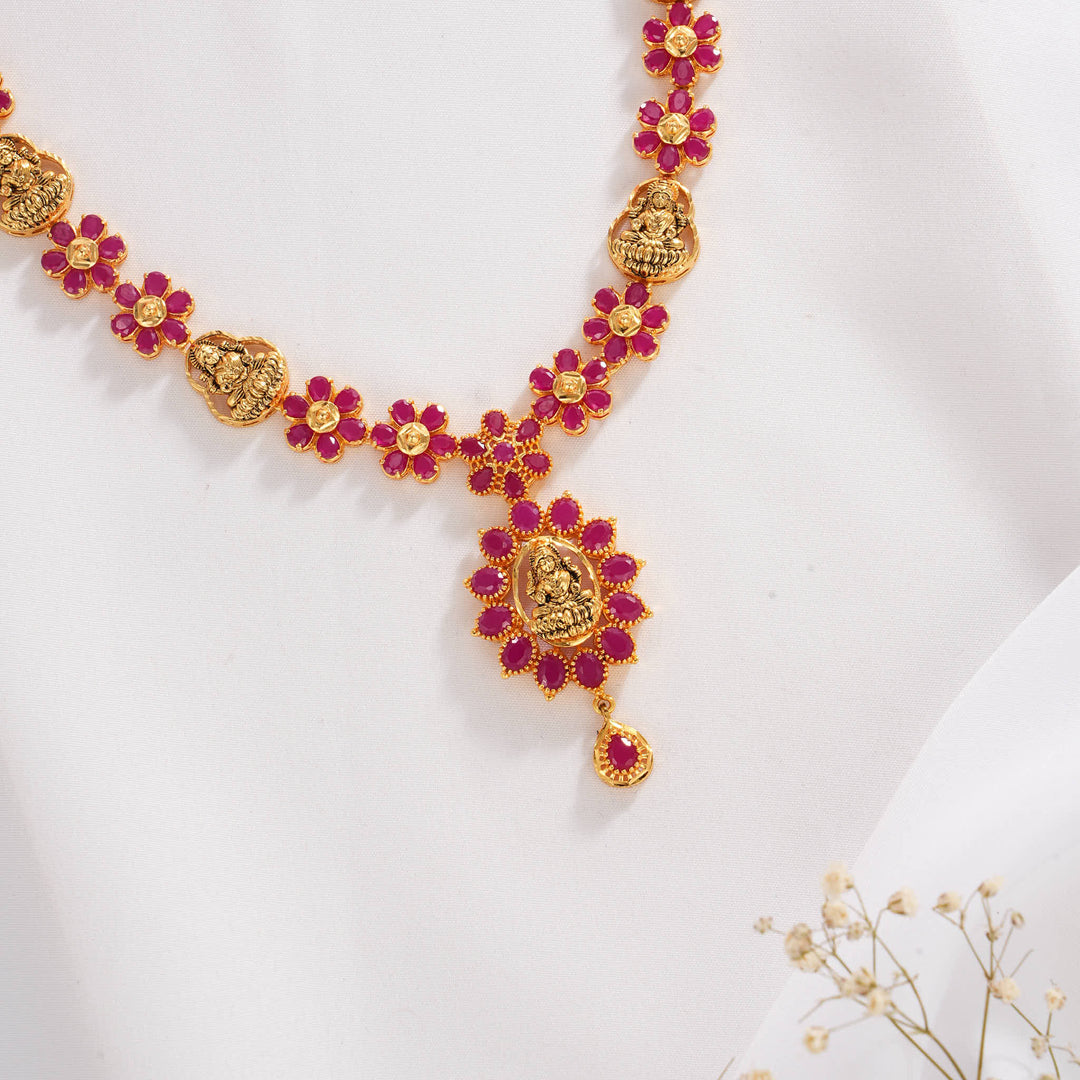 Charming Pakshi Short Necklace Set