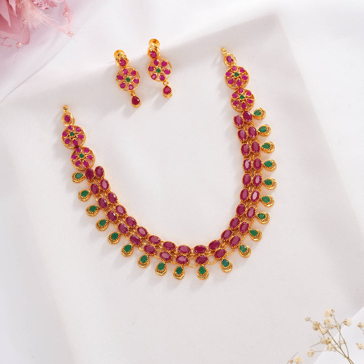 Shinning Pakshi Short Necklace Set