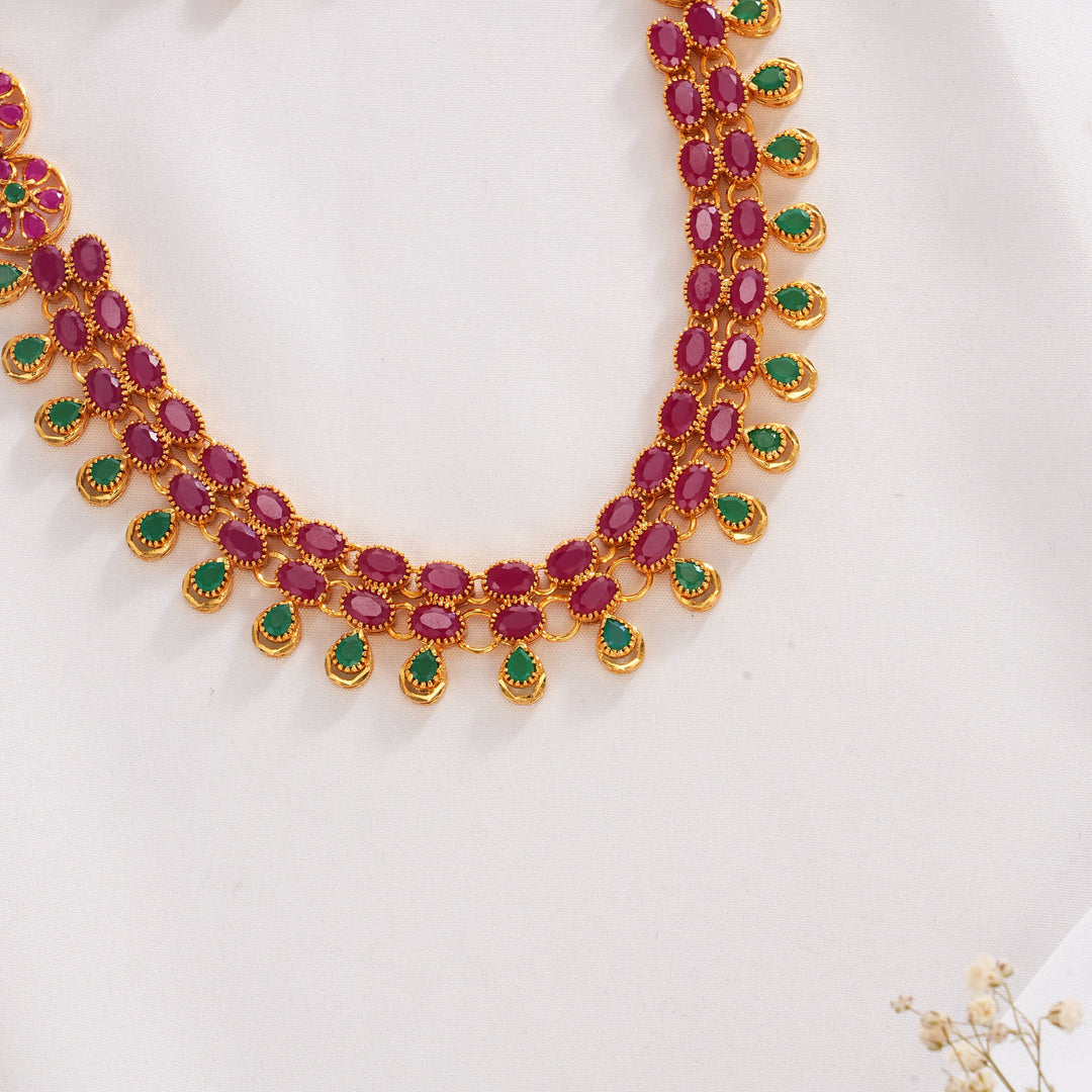 Shinning Pakshi Short Necklace Set