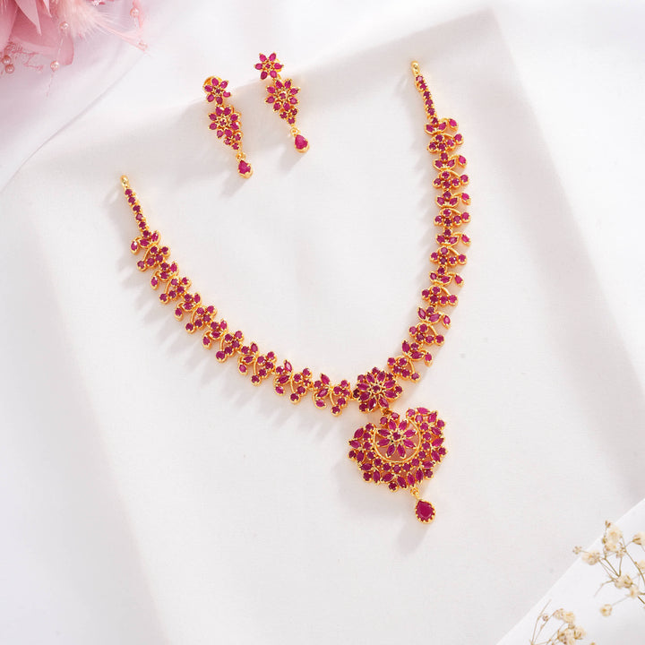 Charming Pakshi Short Necklace Set