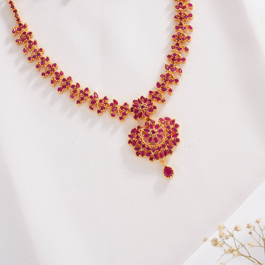 Charming Pakshi Short Necklace Set