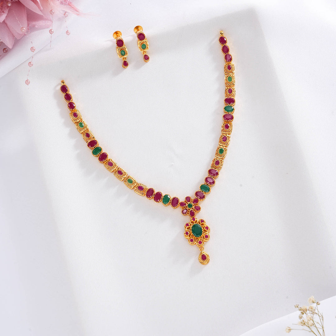 Jashikha Pakshi Short Necklace Set