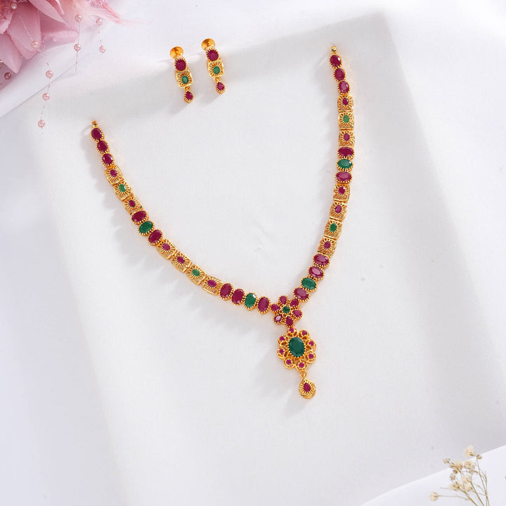 Jashikha Pakshi Short Necklace Set