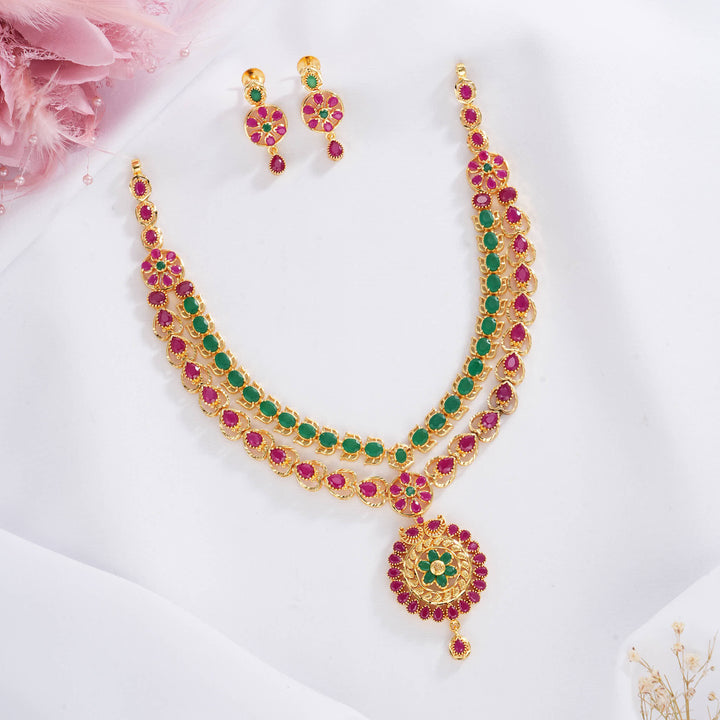 Dhaksha Pakshi Short Necklace Set