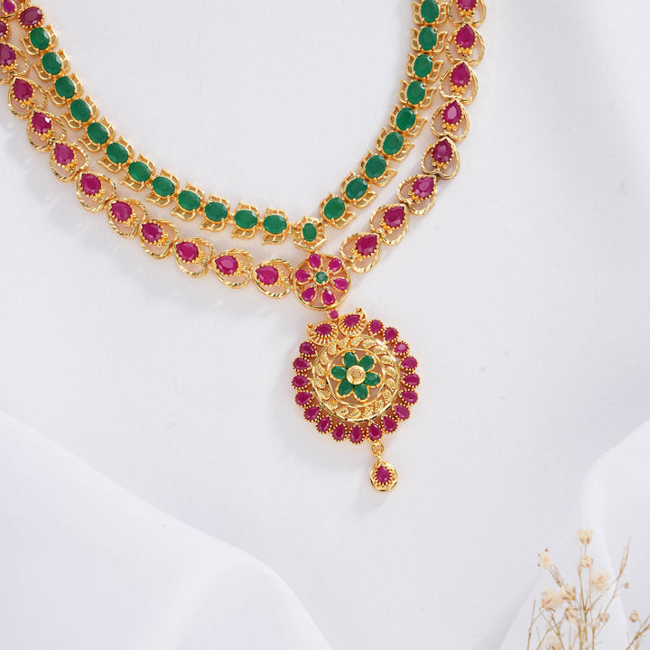 Dhaksha Pakshi Short Necklace Set