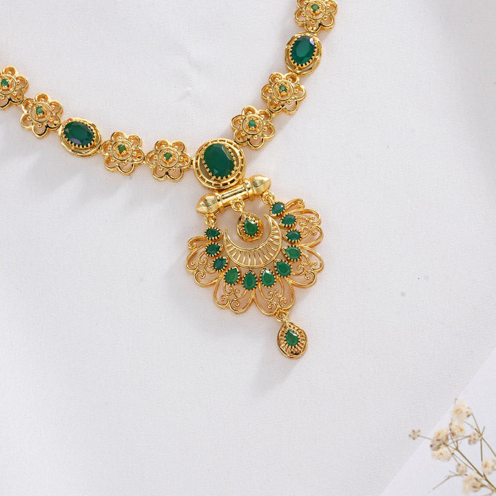 Stunning Pakshi Short Necklace Set