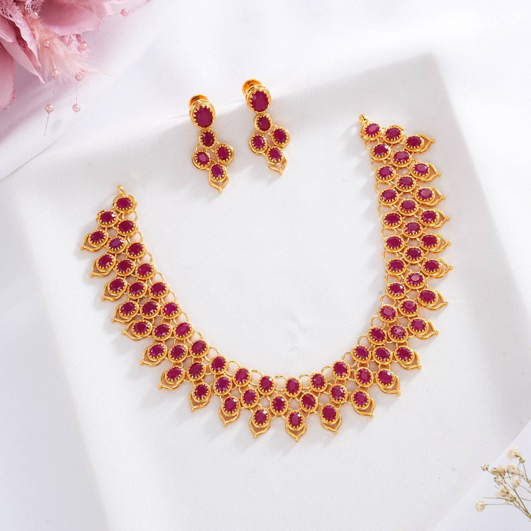 Luxurious Pakshi Short Necklace Set