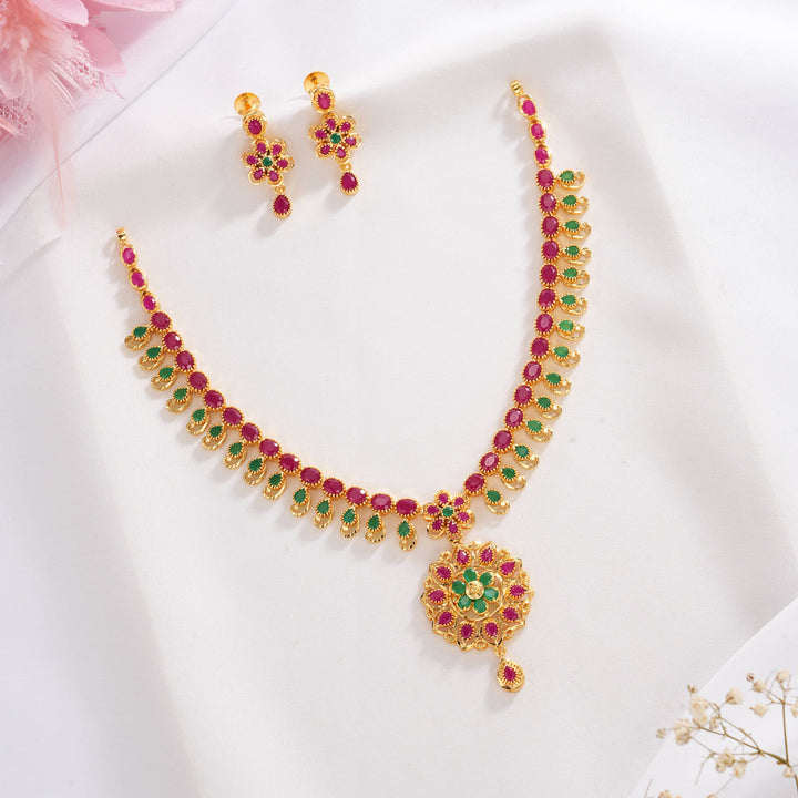 Shikarikha Pakshi Short Necklace Set