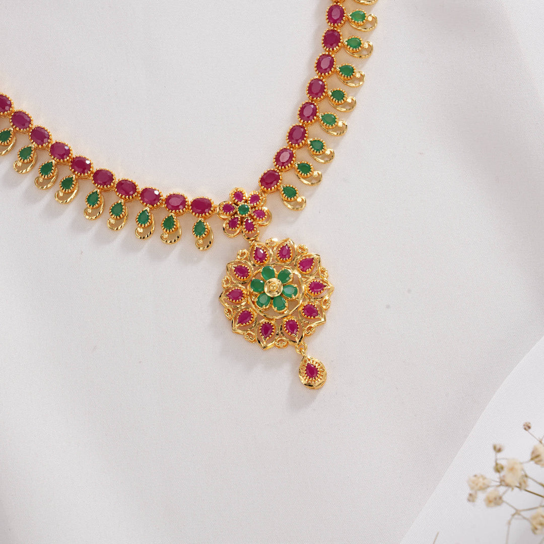 Shikarikha Pakshi Short Necklace Set