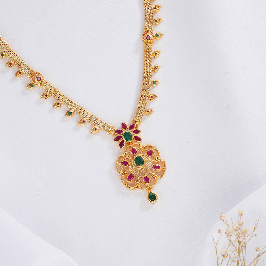 Dhanvikha Pakshi Short Necklace Set