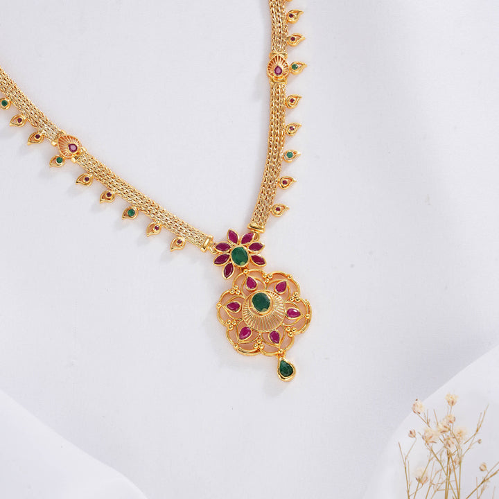 Dhanvikha Pakshi Short Necklace Set